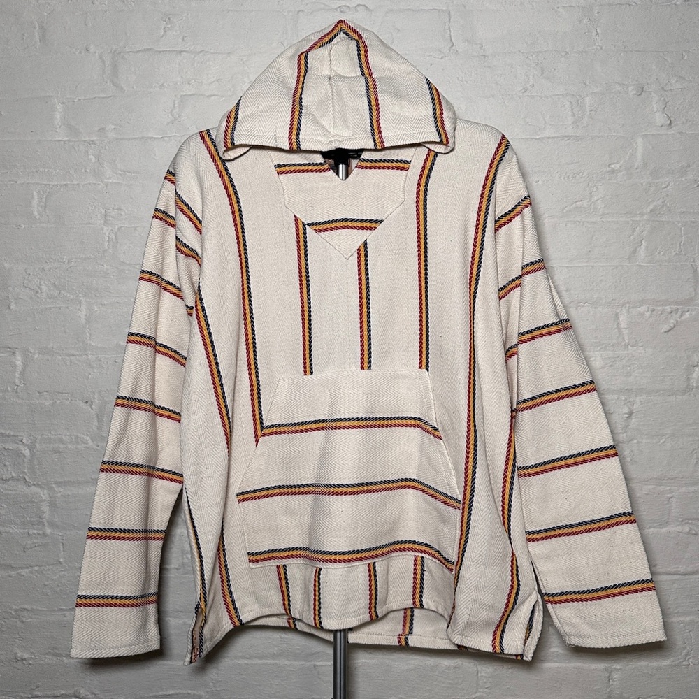 Earth Ragz Cotton Blend Baja Striped Hooded Pullover